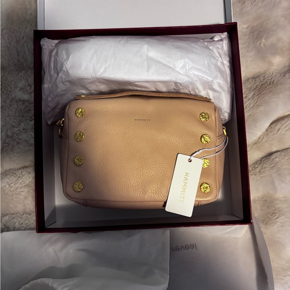 Hammitt Pink Crossbody Bag with Gold Accents
